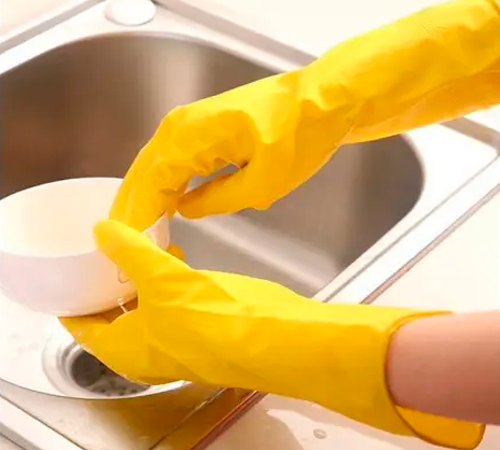 Гумові латексні рукавички для миття посуду та прибирання, міцні, Household Gloves, розмір XL LATEX XL фото